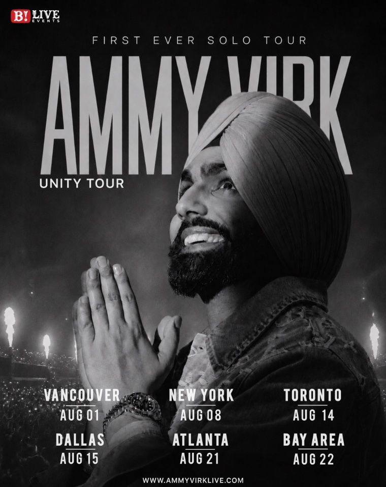Ammy Virk — Unity Tour, first ever solo tour